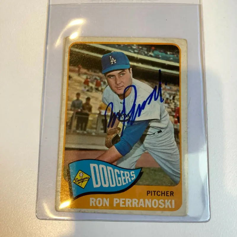 1965 Topps Ron Perranoski Signed Autographed Baseball Card