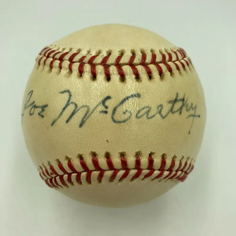 Beautiful Joe Mccarthy Single Signed American League Baseball JSA COA