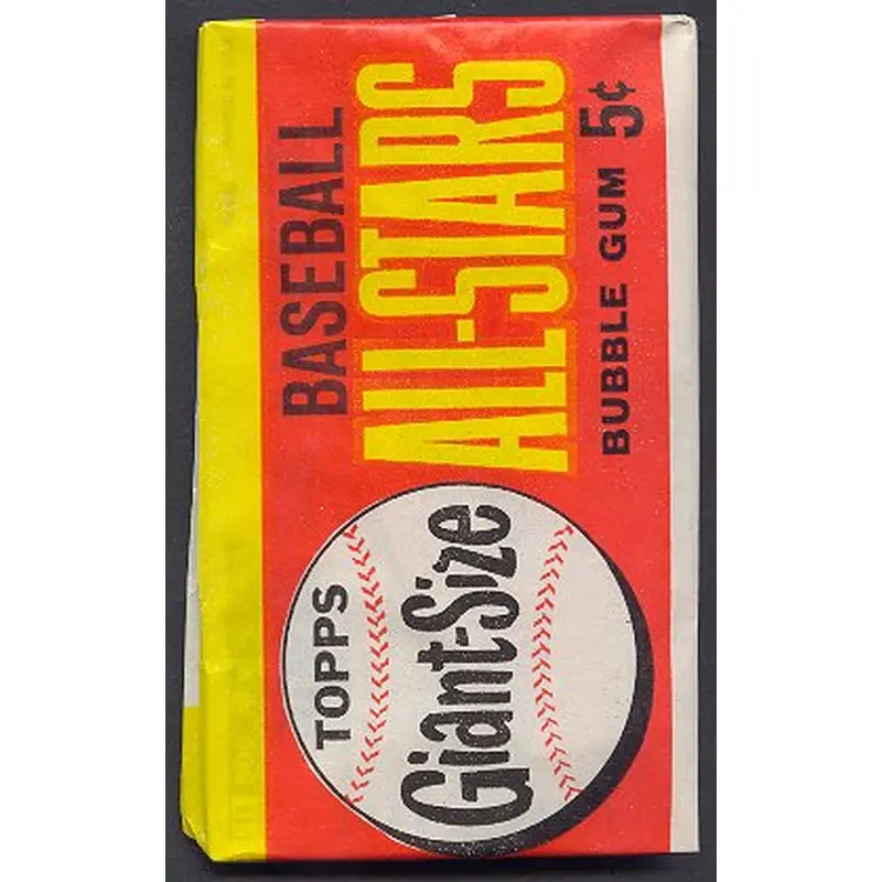 1964 Topps Giants Baseball Unopened Wax Pack w- Clemente Top