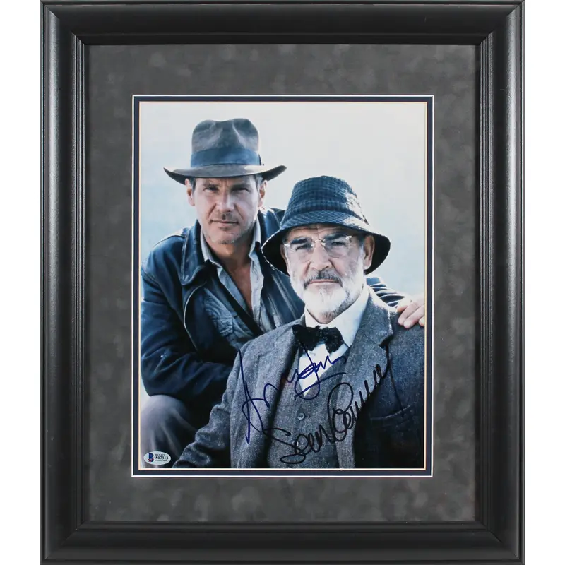 Harrison Ford & Sean Connery Indiana Jones Signed 11x14 Framed Photo BAS #A07313