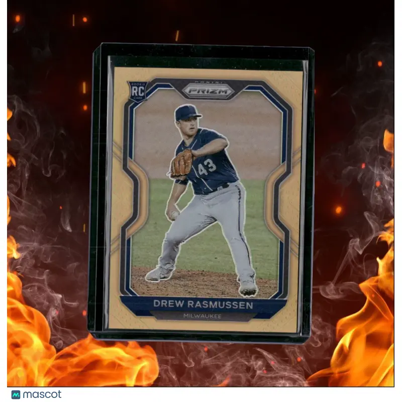 2021 Panini Prizm Drew Rasmussen Neon Orange 086/100 #197