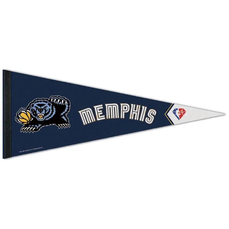 Memphis Grizzlies NBA 75th Anniversary City Edition Premium Felt Pennant - Wincraft