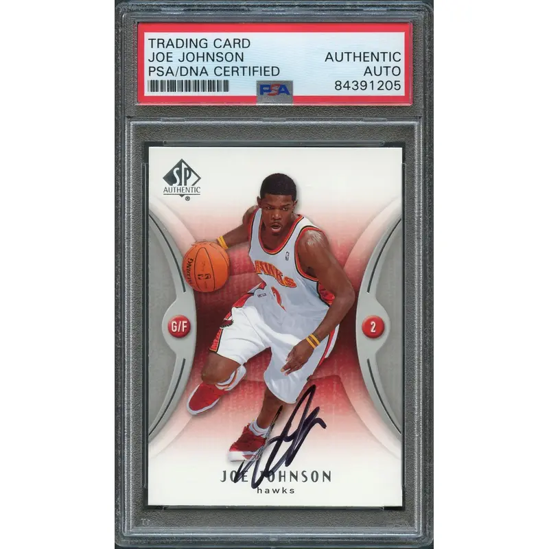 2006-07 SP Authentic #1 Joe Johnson Signed Card AUTO PSA Slabbed Hawks