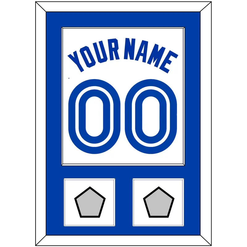 Toronto Name & Number With 2 World Series Patches - Home White (1981-1996) - Single Mat 1