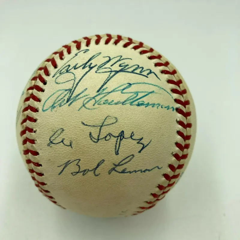 1954 Cleveland American League Champs Indians Pitching Staff Signed Baseball JSA