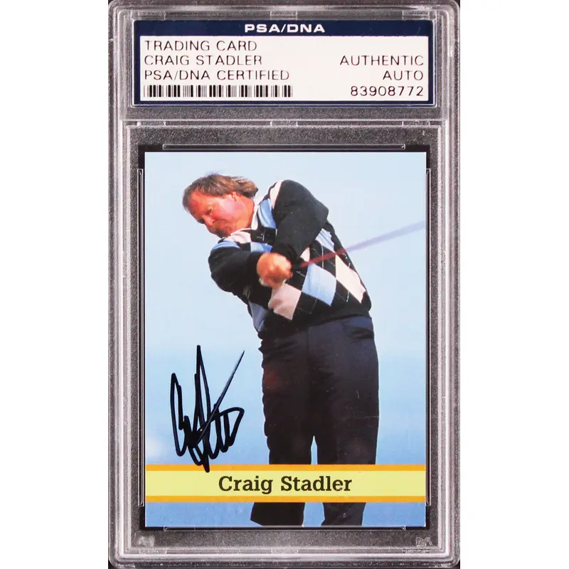 Craig Stradler Authentic Signed Trading Card Fax Pax Golf #16 PSA/DNA Slabbed
