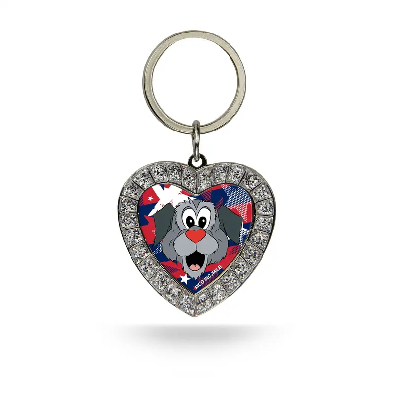 Worcester Red Sox Rhinestone Woofster Keychain