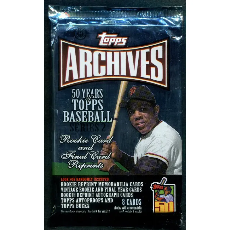 2001 Topps Archives Baseball Unopened Series 2 Pack (Hobby) (8)