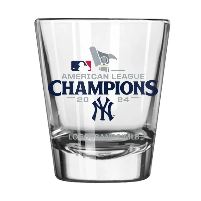 NY Yankees 2024 American League Champs 2oz Shot Glass
