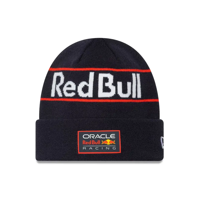 Red Bull Racing Team Wordmark Dark Blue Cuff Knit Beanie Hat