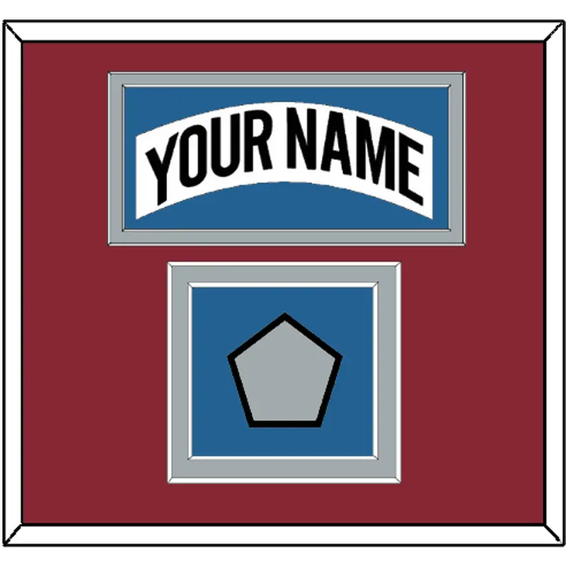 Colorado Nameplate & Stanley Cup Finals Patch - Home White (1995-1996) - Double Mat 4
