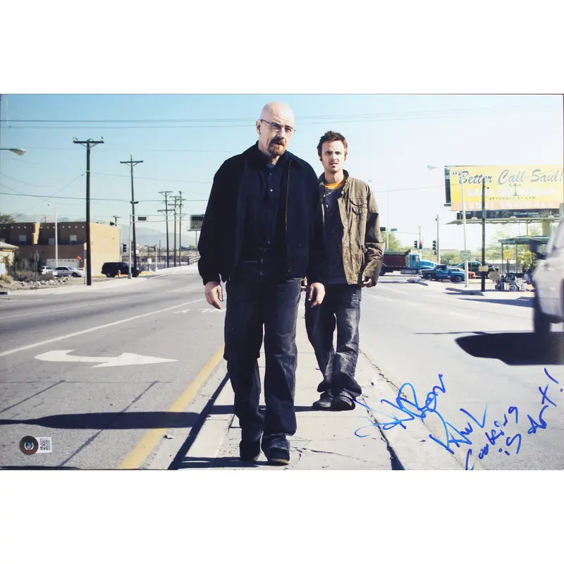 Aaron Paul Breaking Bad Authentic Signed 12x18 Photo Autographed BAS #BB22892
