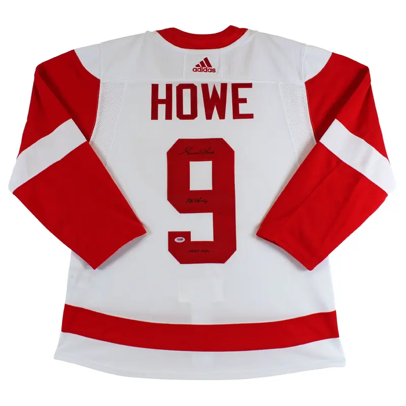 Red Wings Gordie Howe "Mr. Hockey, HOF" Signed White Adidas Jersey PSA #S32429
