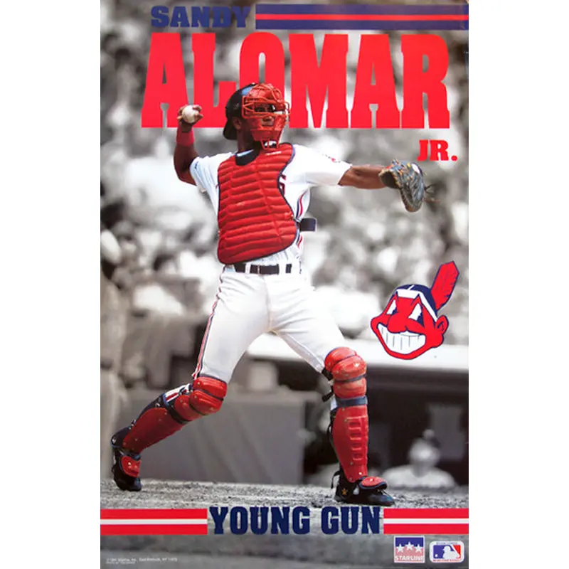 Sandy Alomar Jr. "Young Gun" Cleveland Indians Catcher Action Poster - Starline Inc. 1991
