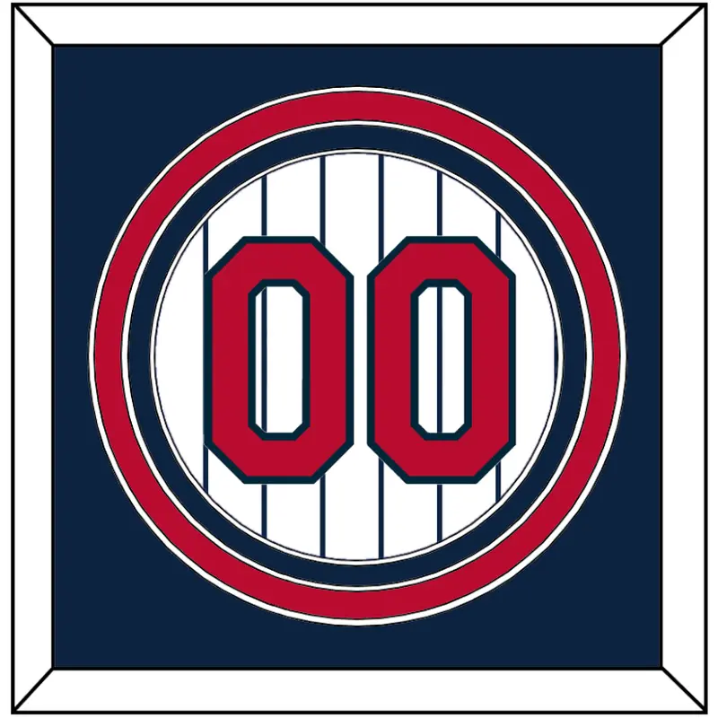 Minnesota Number - Home White Pinstripes (1987-2009) - Triple Mat 2