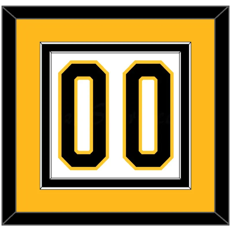 Pittsburgh Number (Back) - Home White (1980-1981) - Double Mat 3