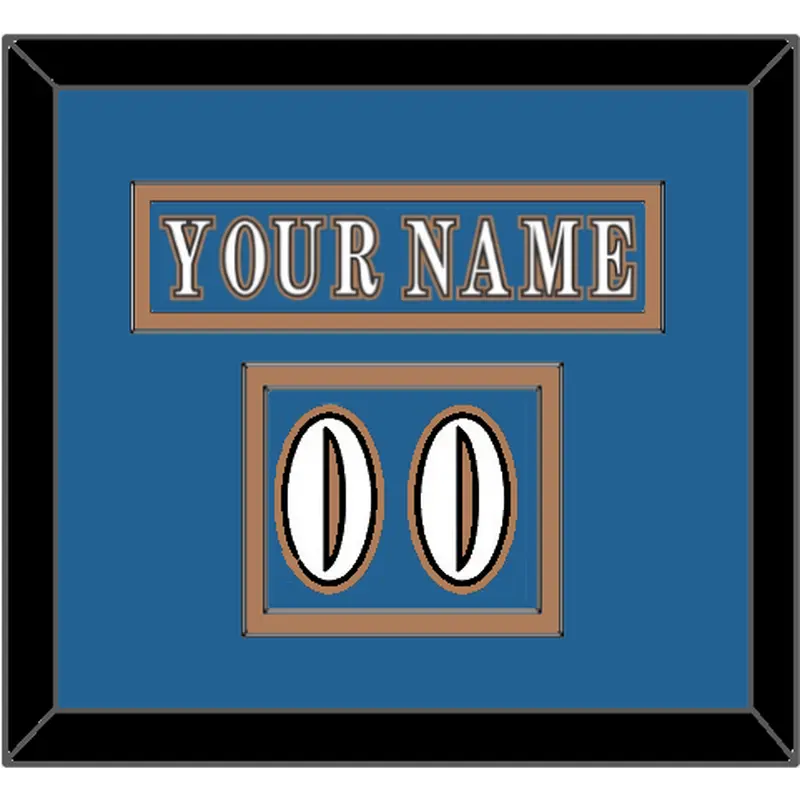 Washington Nameplate & Number (Shoulder) - Road Blue (1995-2000) - Double Mat 2