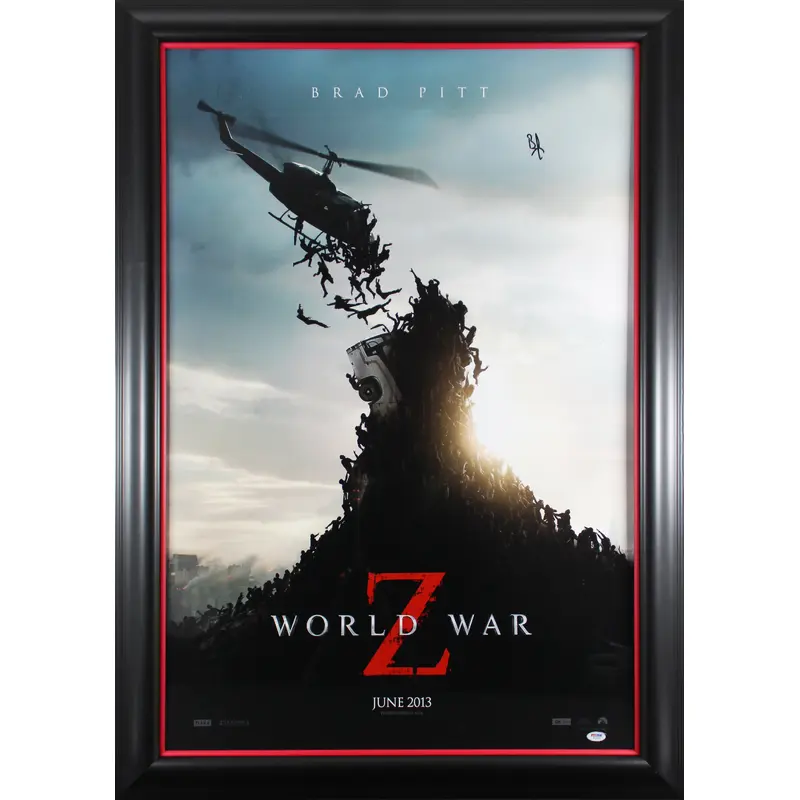 Brad Pitt World War Z Authentic Signed 27x40 Movie Poster PSA/DNA #W70053