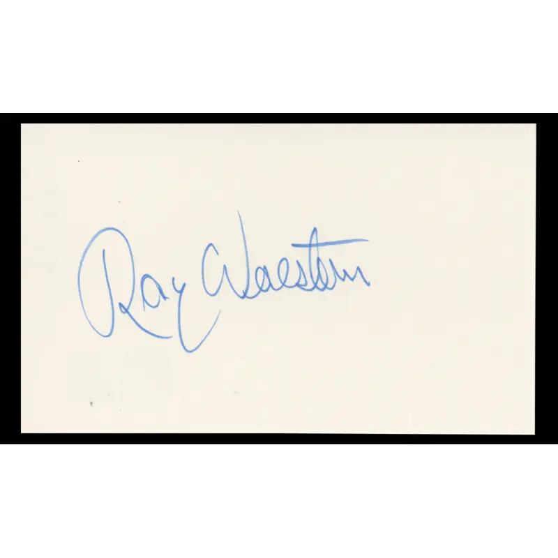 Ray Walston My Favorite Martian Authentic Signed 3x5 Index Card BAS #BT01219