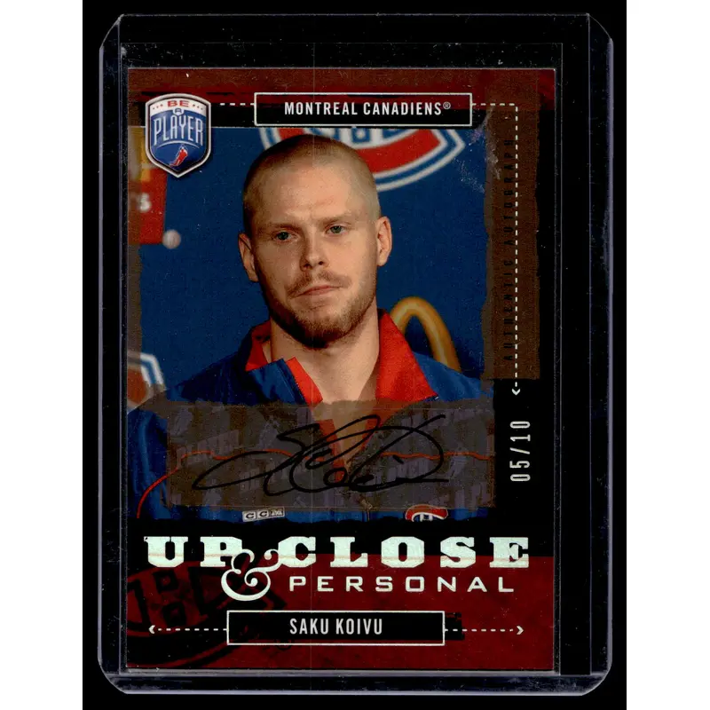 2006-07 Upper Deck Be a Player - Up Close & Personal - Autographs - Saku Koivu #UC51 /10