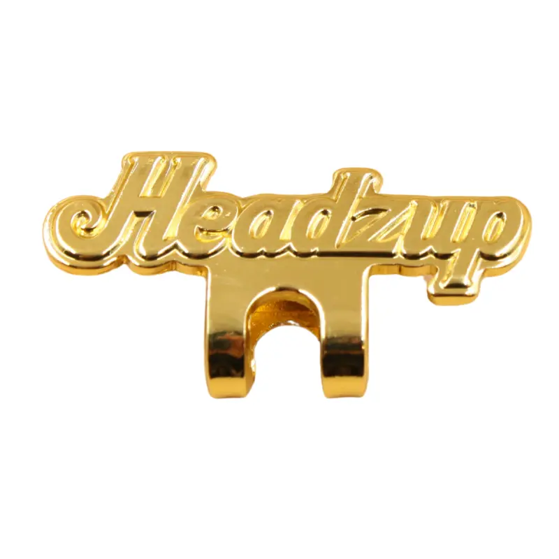 Headz Up - Cap Clip - "Script" Logo - Gold