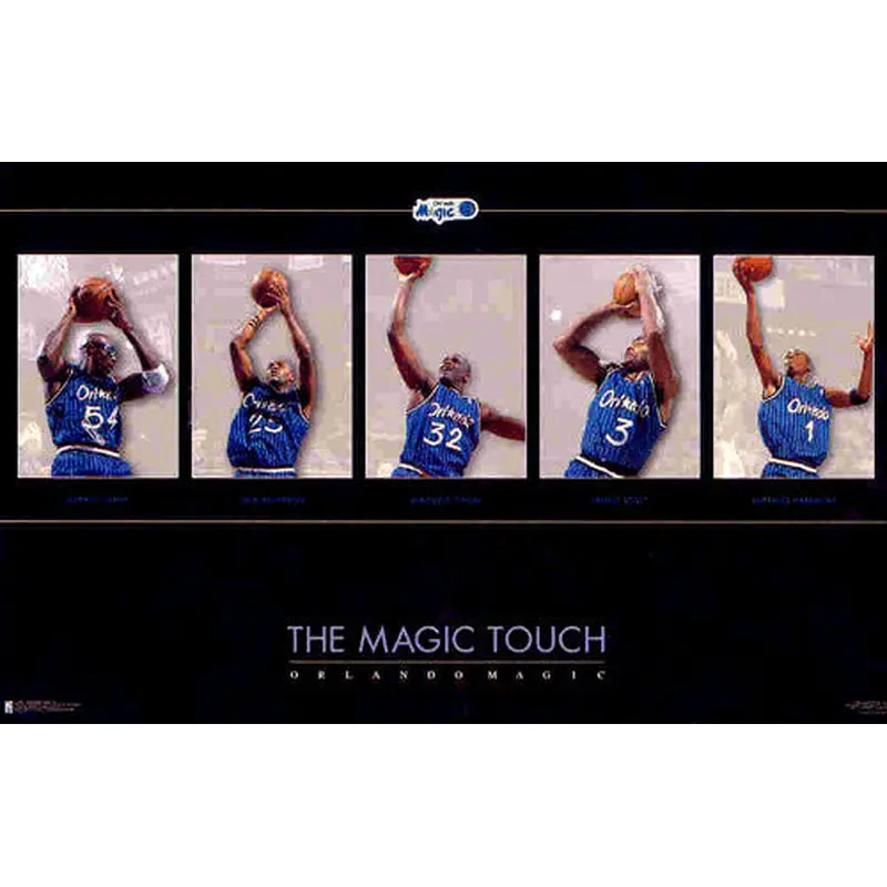 Orlando Magic "The Magic Touch" (1996) NBA Action Poster - Costacos Brothers