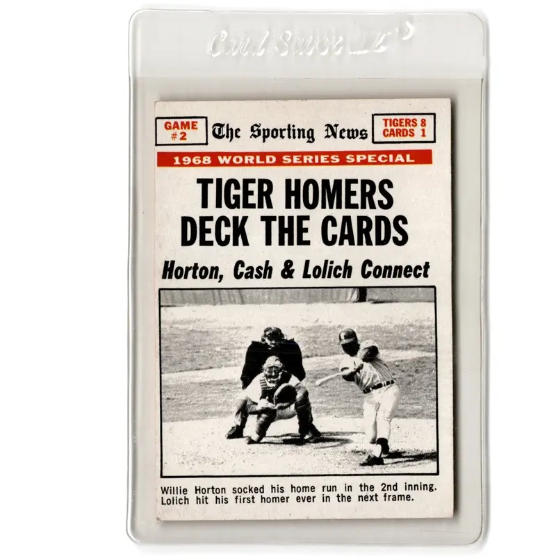 1969 Topps World Series Game 2 - Tiger Homers Deck The Cards #163 VG-EX