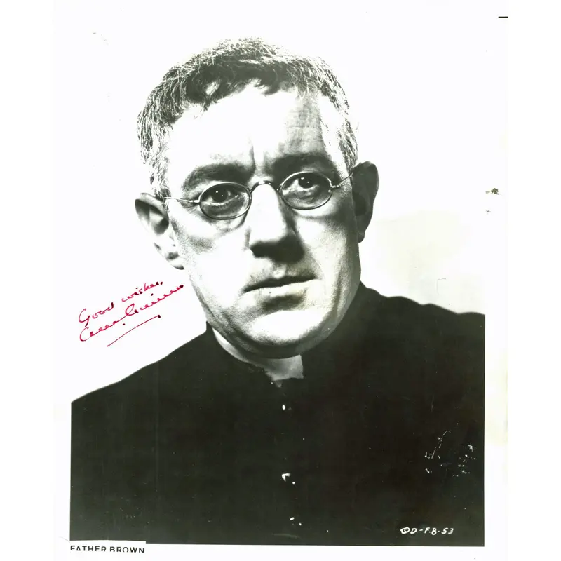 Alec Guinness Father Brown "Good Wishes" Authentic Signed 8X10 Photo BAS #A06734