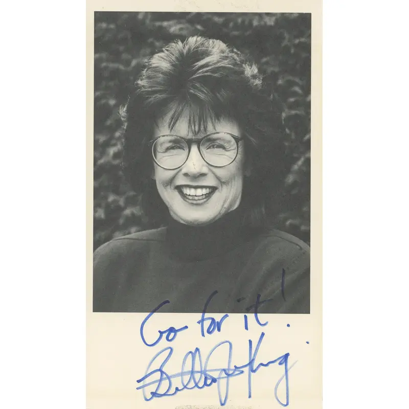 Billie Jean King Authentic Signed 4.5x7.5 Photo Autographed BAS #BK43310