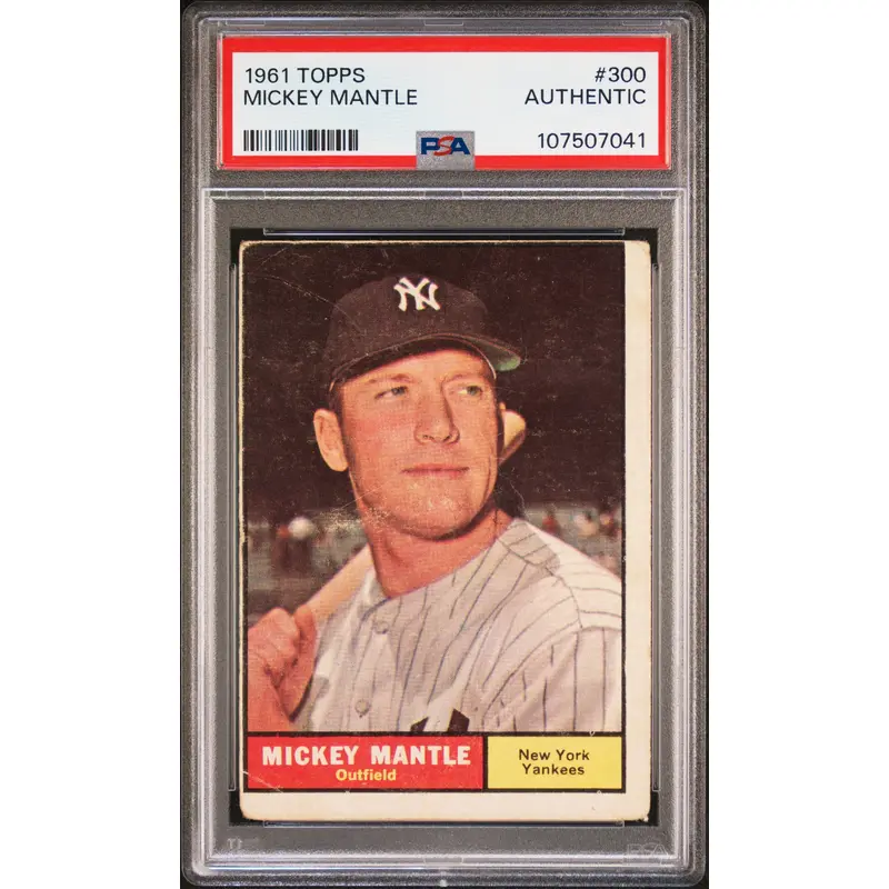 Mickey Mantle 1961 Topps #300 PSA Authentic