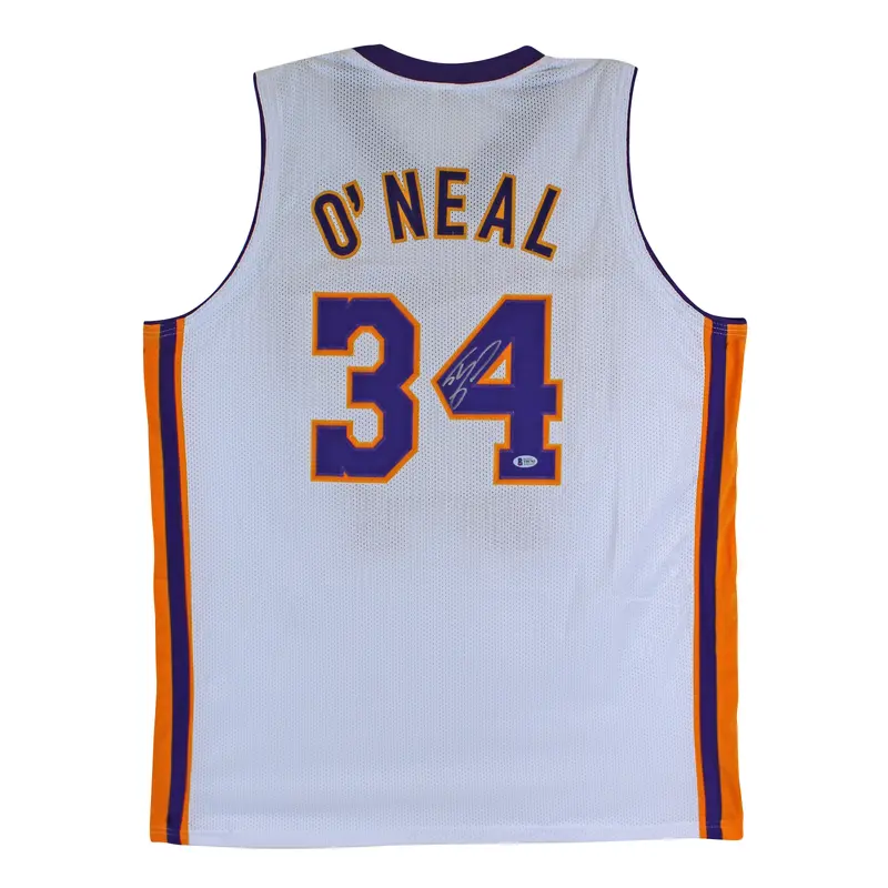 Shaquille O'Neal Authentic Signed White Pro Style Jersey Autographed BAS