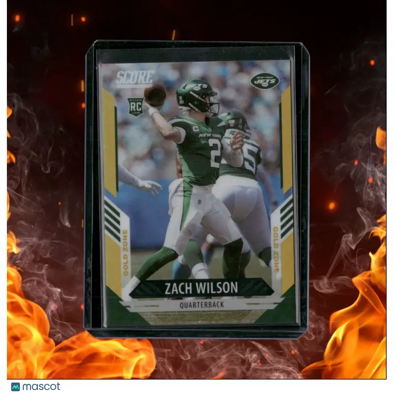 2021 Panini Chronicles Zach Wilson Score Gold Zone Rookie 37/50 #402