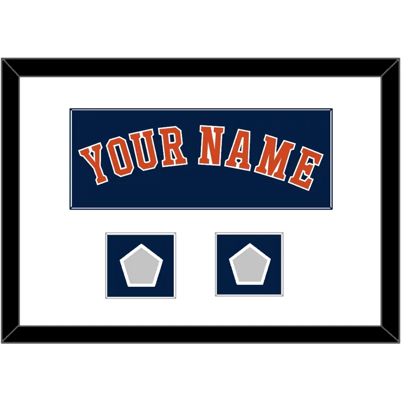 Houston Name & 2 World Series Champions Patches - Alternate Blue - Single Mat 1