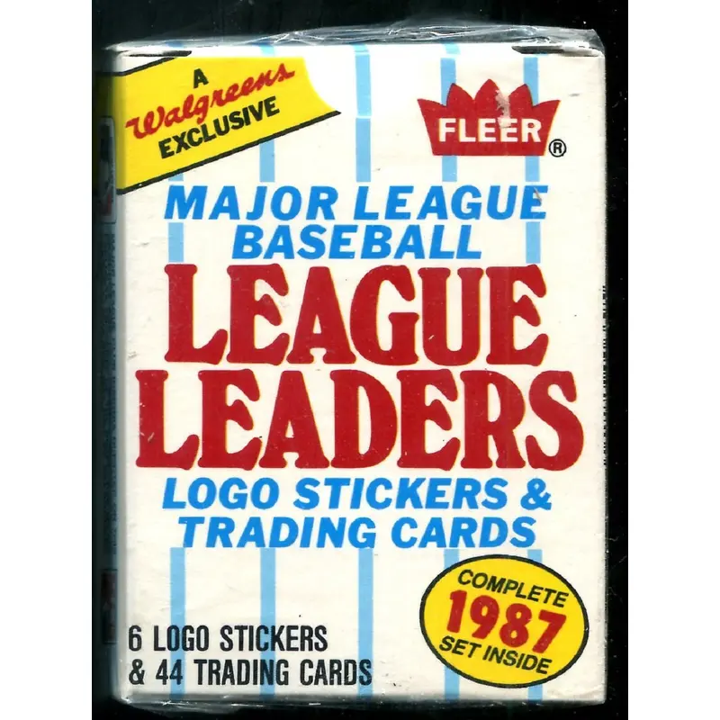 1987 Fleer Baseball Walgreens League Leaders Factory Set