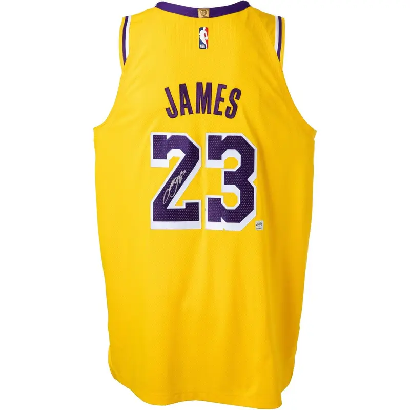 Lebron James Signed Authentic Nike Los Angeles Lakers Game Jersey Beckett COA