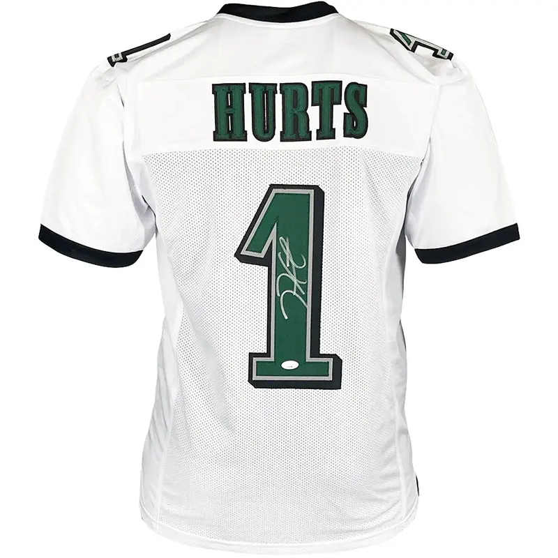 Jalen Hurts Autographed Philadelphia (White #1) Custom Jersey  JSA