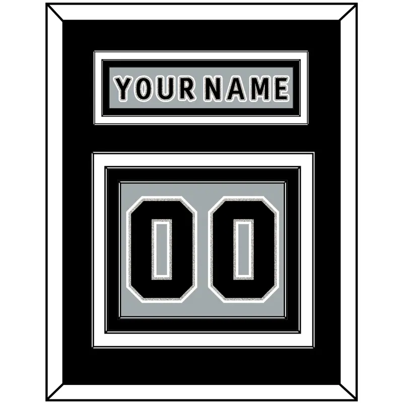 Los Angeles Nameplate & Number (Back) - Alternate Gray (2018-2021) - Triple Mat 2