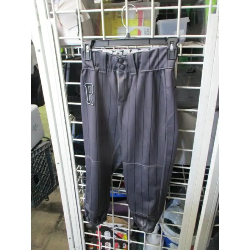 Used Demarini Grey Pin Striped 'R' Softball Pants Adult Size XS - wear on ankle