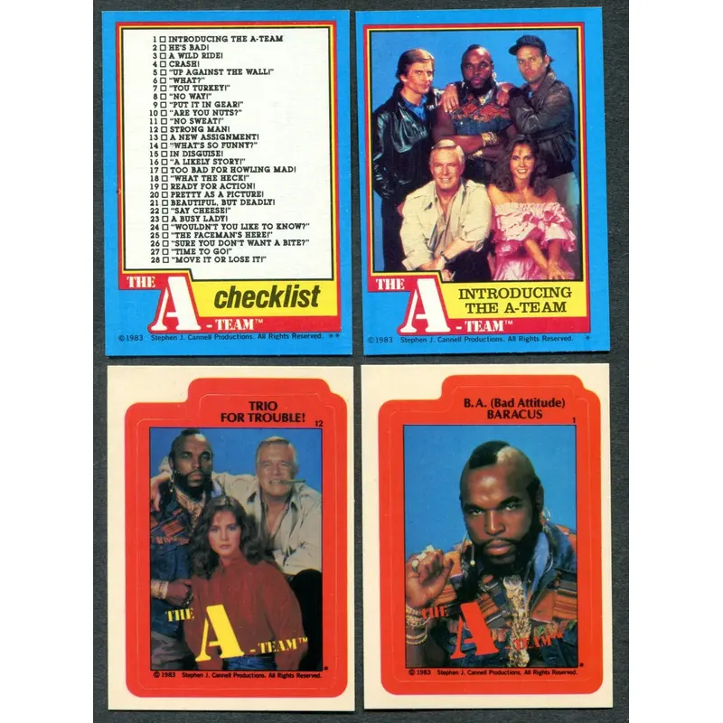 1983 Topps A-Team Complete Set (w/ stickers) (66/12) NM NM/MT