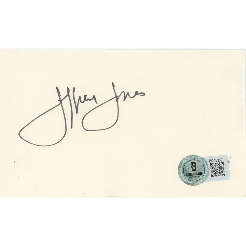 Jeffrey Jones Ferris Bueller's Day Off Signed 3x5 Index Card BAS #BQ45359