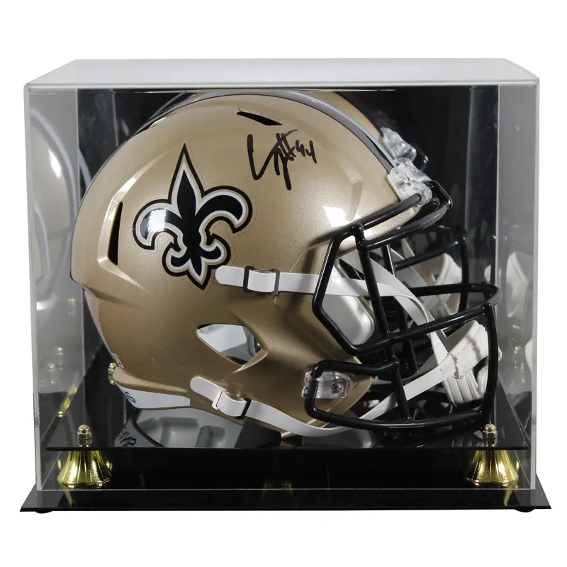 Saints Cameron Jordan Signed Full Size Speed Rep Helmet W/ Case BAS Witnessed