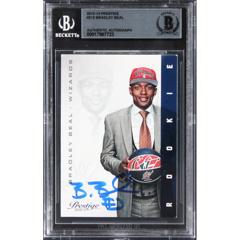Wizards Bradley Beal Authentic Signed 2012 Prestige #212 Rookie Card BAS Slabbed