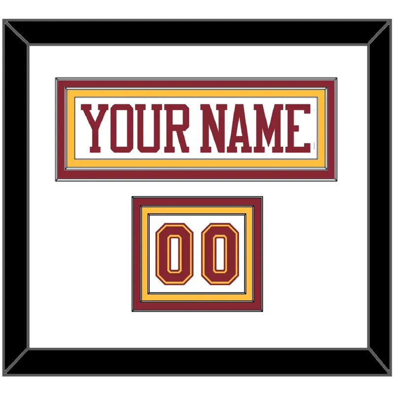 Minnesota Nameplate & Number (Shoulder) - Home White - Triple Mat 1