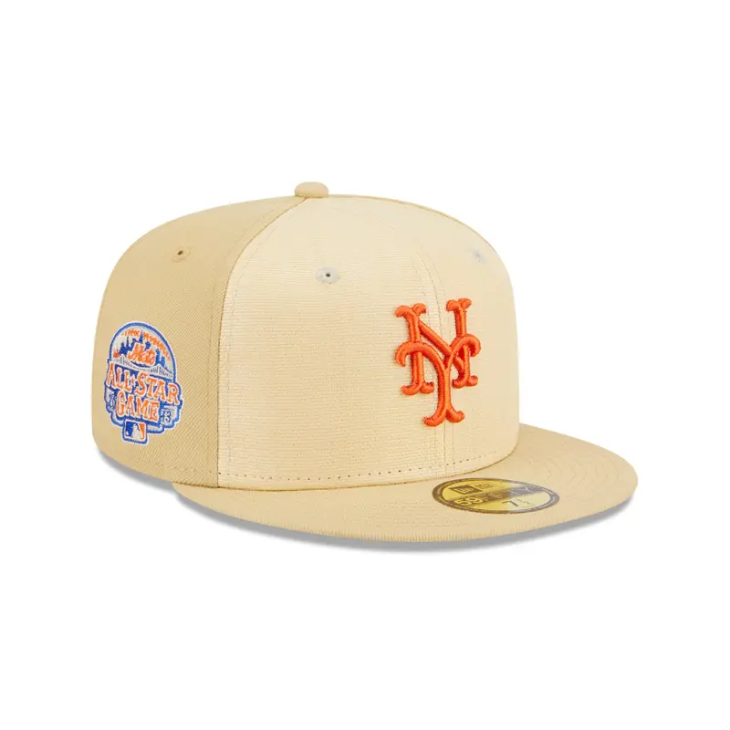 New Era - 59Fifty Fitted Cap - RAFFIA FRONT - New York Mets - Sand