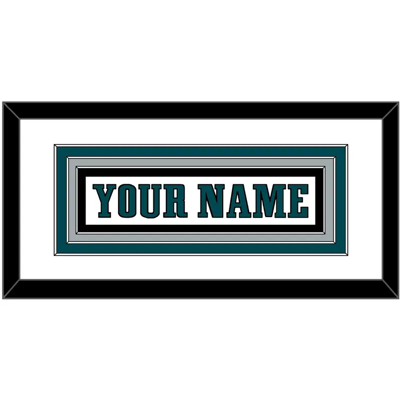 Philadelphia Nameplate - Road White - Triple Mat 1