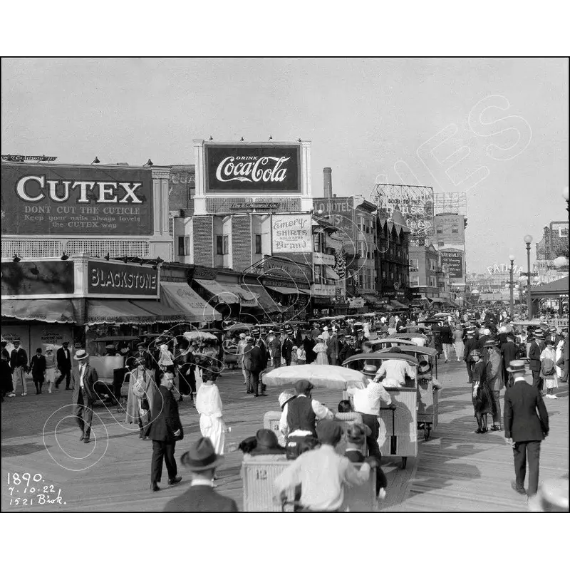 1922 Coca Cola Billboard 8X10 Photo - Atlantic City New Jersey Coke - 2598