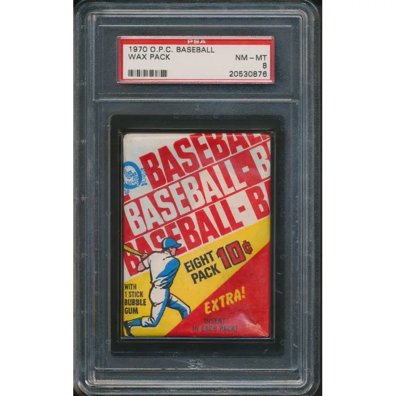 1970 OPC O-Pee-Chee Baseball Unopened Wax Pack PSA 8