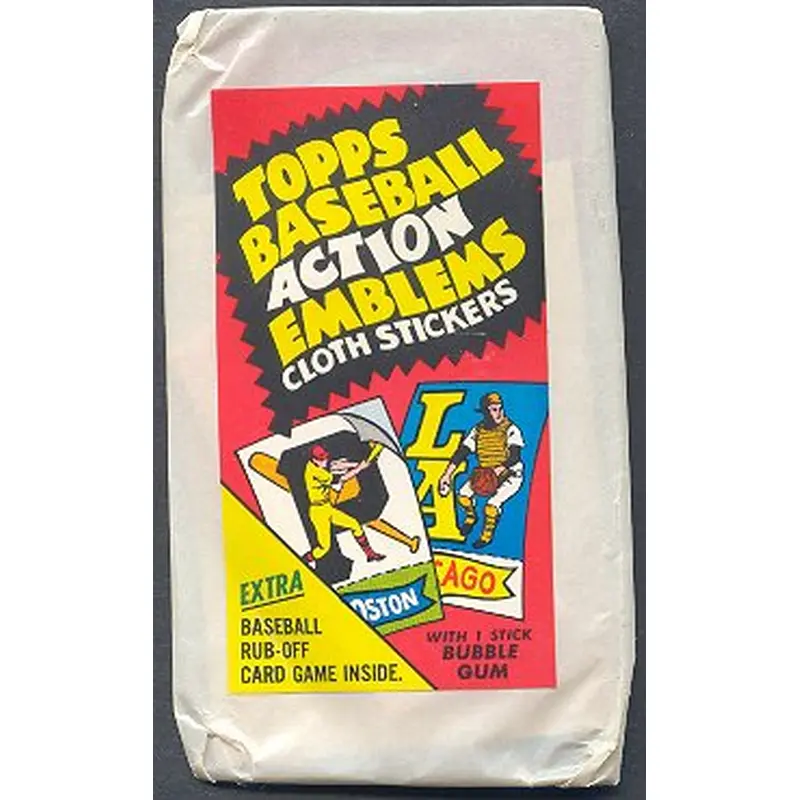 1973 Topps Baseball Action Emblems Test Issue Wax Pack