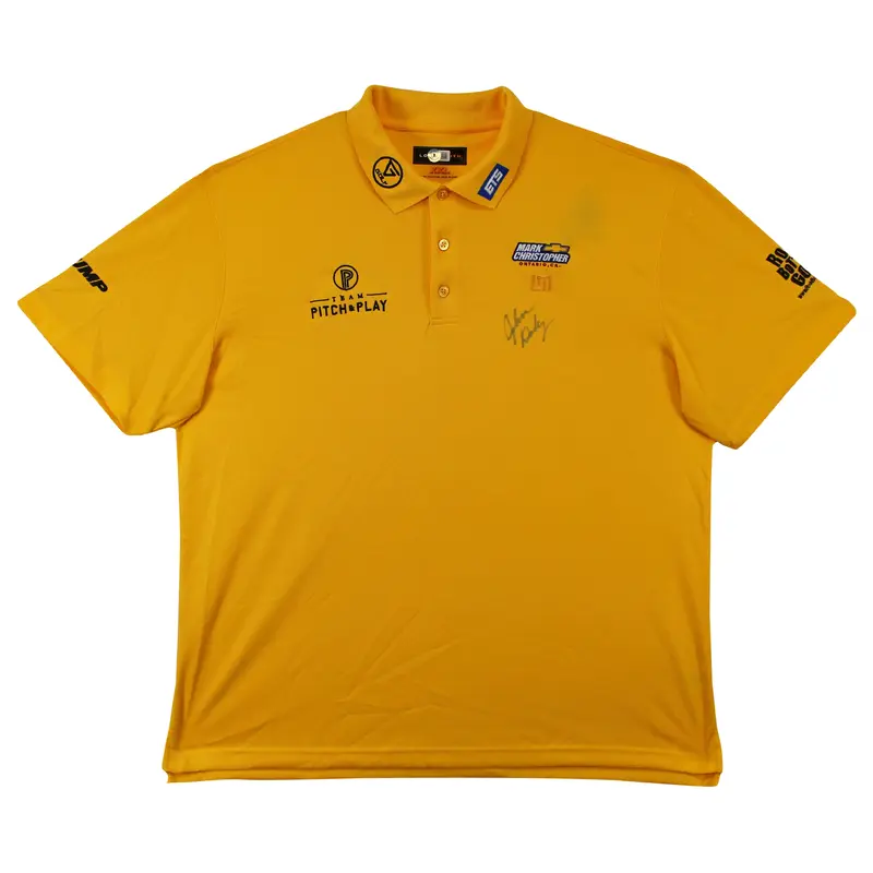 John Daly Authentic Signed Match Worn Yellow Loudmouth Polo Shirt BAS #BK84756