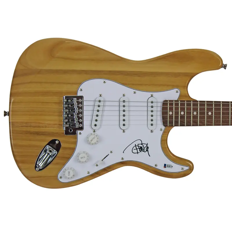 Tommy Chong Authentic Signed Natural Electric Guitar Autographed BAS #B18179